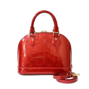 Louis Vuitton Bag Vernis Shoulder Monogram Red Alma